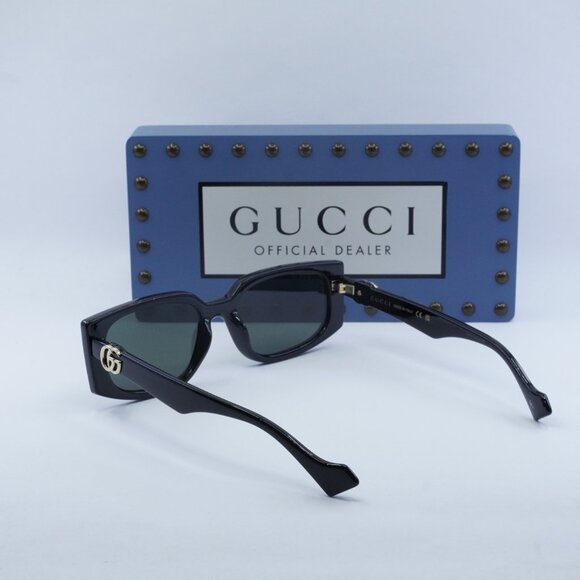 Gucci GG1534S 001 Rectangle Sunglasses - Black/Grey - Picture 10 of 11